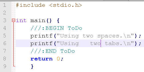 NPP not showing tabs and spaces