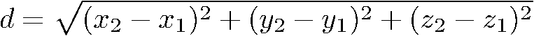 3d distance formula