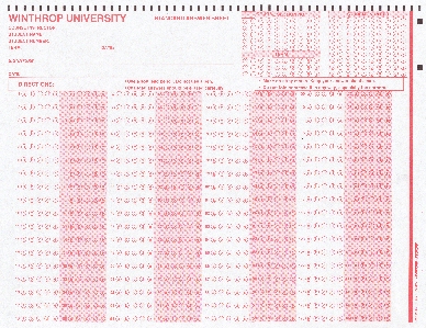 Scantron sheet - complete